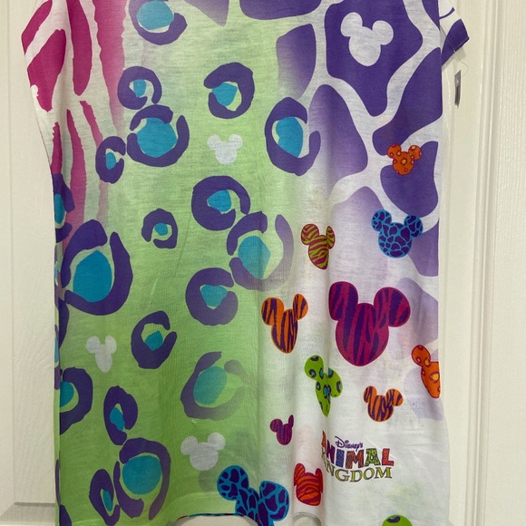 Disney Wild Neon Animal Print Mickey Tank NWT - Picture 4 of 9